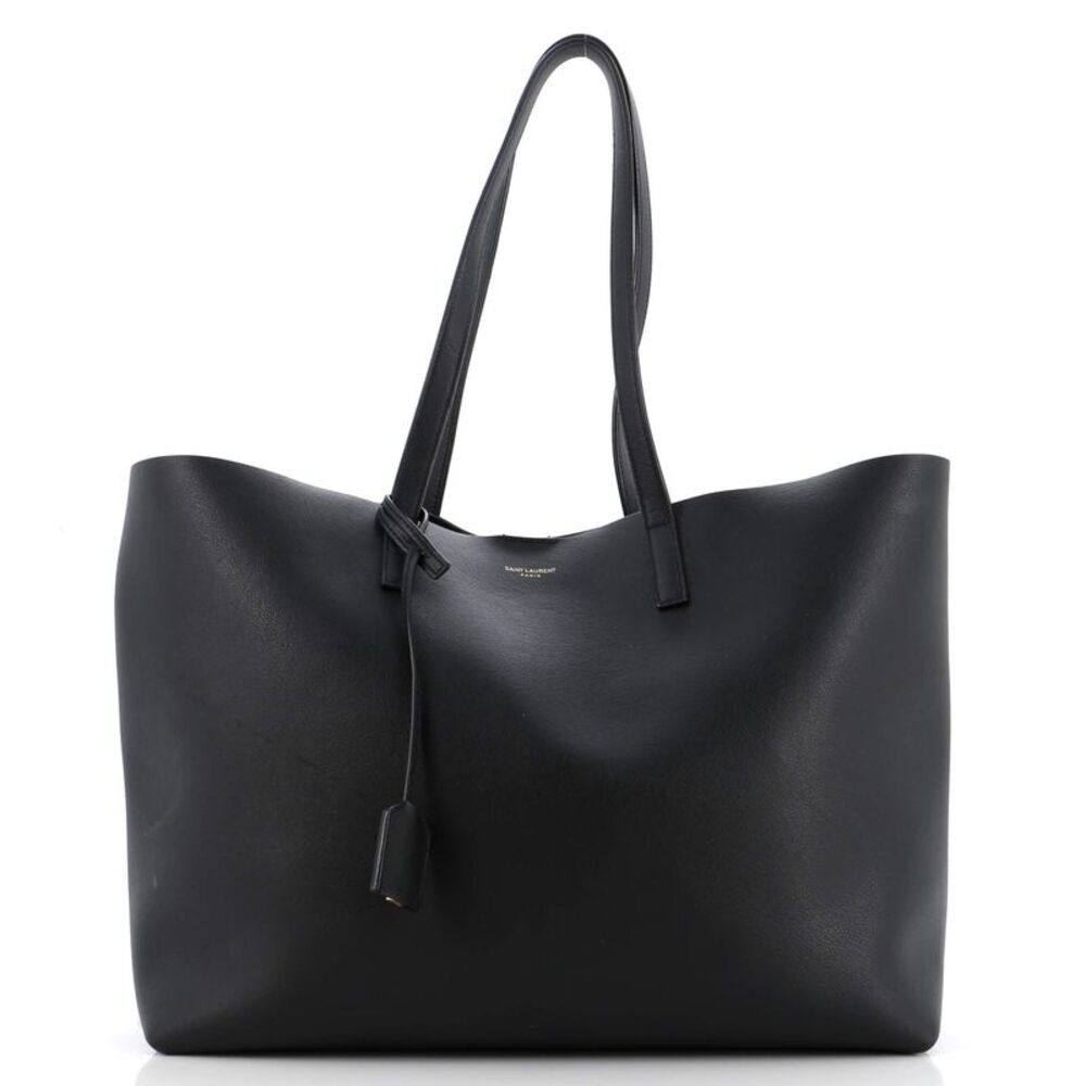Saint Laurent Shopper Tote Leather Large Black